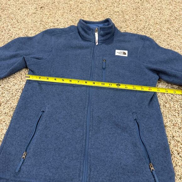 The North Face Outdoor Blue Gordon Lyon Fleece Zip Up Jacket with Pockets Boy LG - Picture 7 of 8